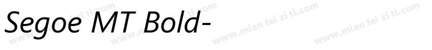 Segoe MT Bold字体转换